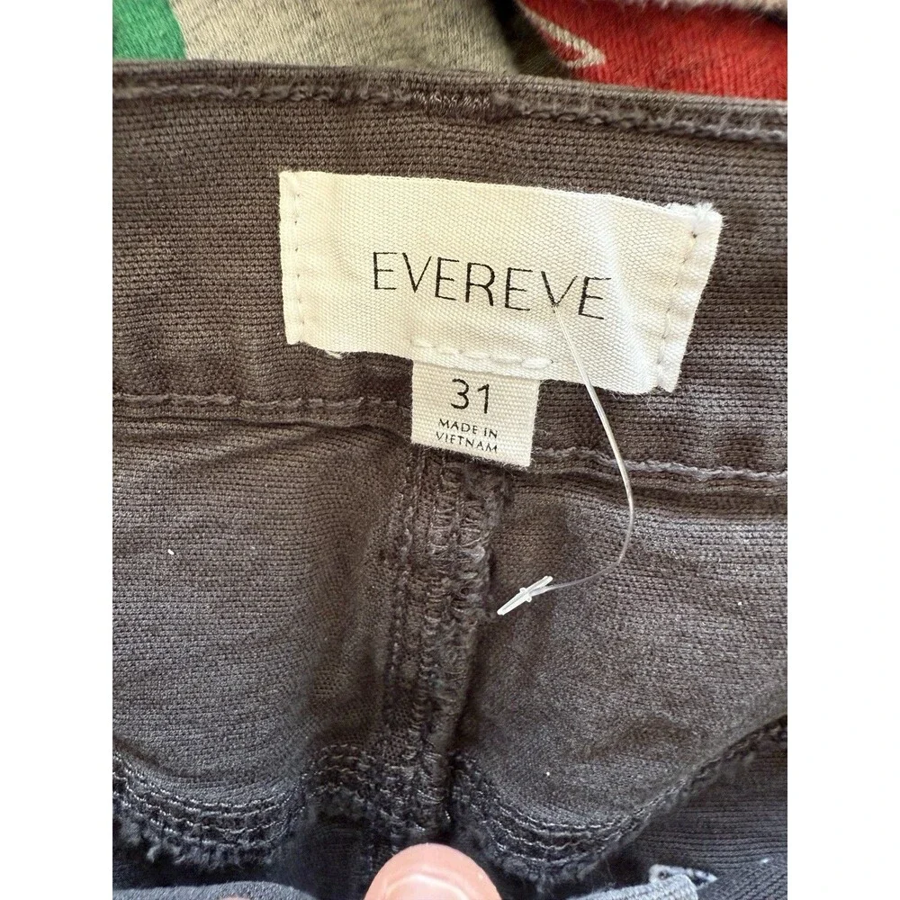 Evereve Cora Barrel Leg High Rise Utility Pant in Charcoal Gray Size 31 Cropped - Picture 3 of 5